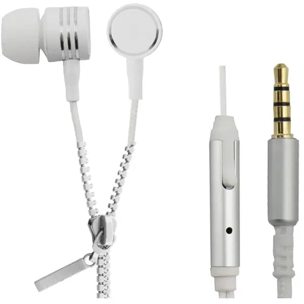 ESPERANZA Casti stereo cu microfon Esperanza Zipper Alb EH161W