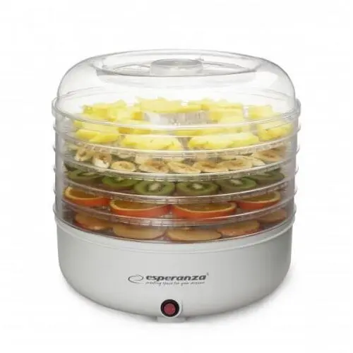 ESPERANZA Deshidrator fructe Esperanza EKD001 Chanpigno, 5 nivele, 125W, Alb