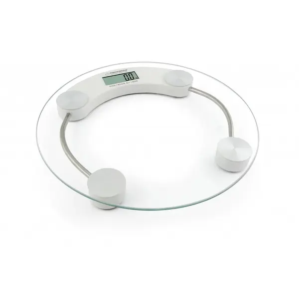 ESPERANZA Esperanza EBS007W Cantar de baie din sticla temperata Jukari, 180 KG, Transparent-Alb