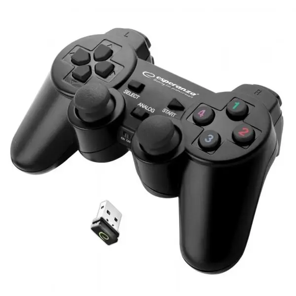 ESPERANZA Gamepad wireless, Esperanza, Compatibil PS3, PC, Negru