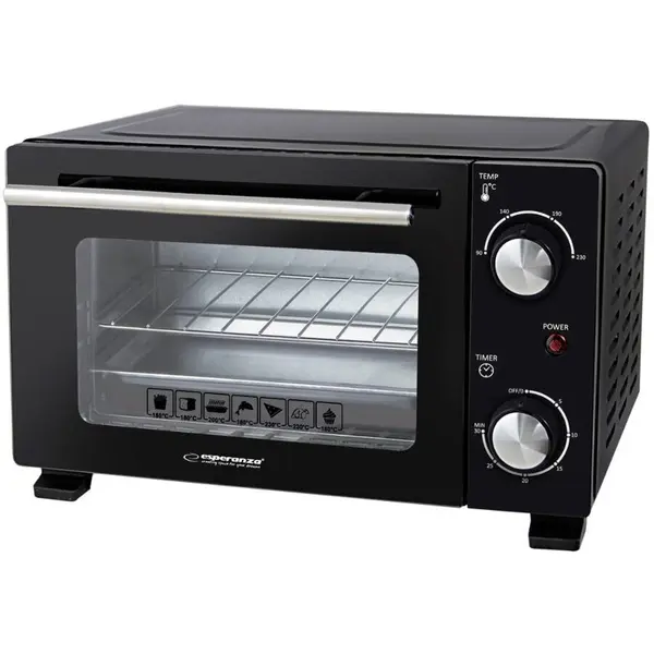 ESPERANZA Mini cuptor electric Esperanza EKO007N Mini Oven, 10 L, 800 W, Negru