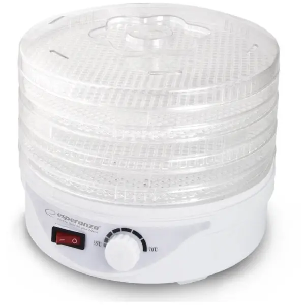 ESPERANZA Uscator de fructe si legume Esperanza EKD003, 250W, 5 nivele, Ventilator, Alb