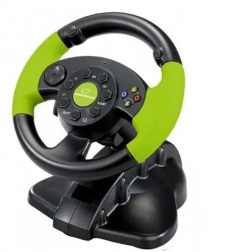 ESPERANZA Volan gaming cu pedale, Esperanza, Xbox360, PS3, PC, Negru/Verde