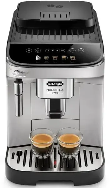 Espressor automat De’Longhi Magnifica Evo ECAM 290.31.SB, 1,8l, 15 bar, sistem spumare lapte manual, rasnita cu 13 setari, 1450 W (Negru/Argintiu)
