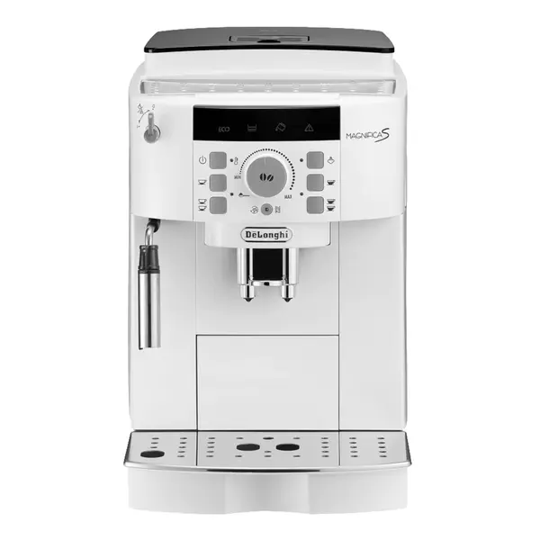 Espressor automat DeLonghi ECAM22.110.W, 1450 W, 1.8 l, 15 bar, Rasnita, Sistem spumare, Alb