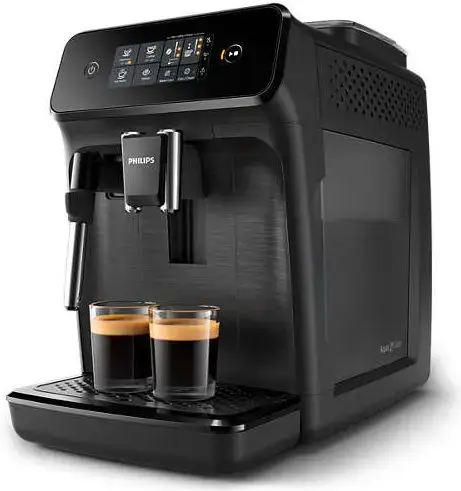Espressor Automat Philips Series 1200 EP1220/00, 15 bar, 12 Setari de macinare, Afisaj tactil, Rezervor 1.8 l, Setare Eco (Negru)