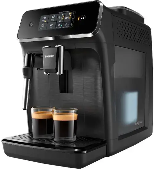 Espressor Automat Philips Series 2200 EP2220/10, 15 bar, 12 Setari de macinare, Afisaj tactil, Rezervor 1.8 l, Setare Eco (Negru mat)