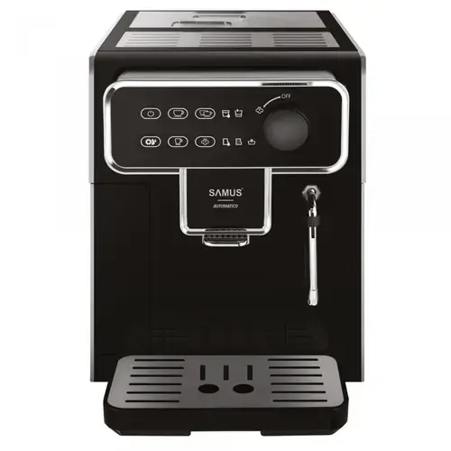 Espressor automat Samus Automatico, 1350W, 2.2L, 7 optiuni cafea, Preincalzire cesti, Rasnita 300g, 15 bari (Negru/Argintiu)