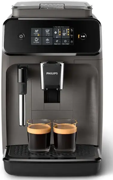 Espressor complet automat Philips EP1224/00, 15 bar, 1.8 L, 12 setari de macinare, Sistem clasic de spumare a laptelui, Afisaj tactil, Compatibil cu Filtru AquaClean, Gri casmir