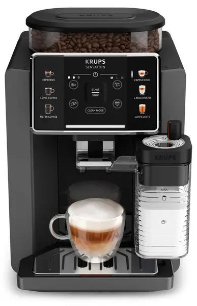 Espressor Krups - Sensation Milk EA912HF0, 15 bari, 1,7 l, negru