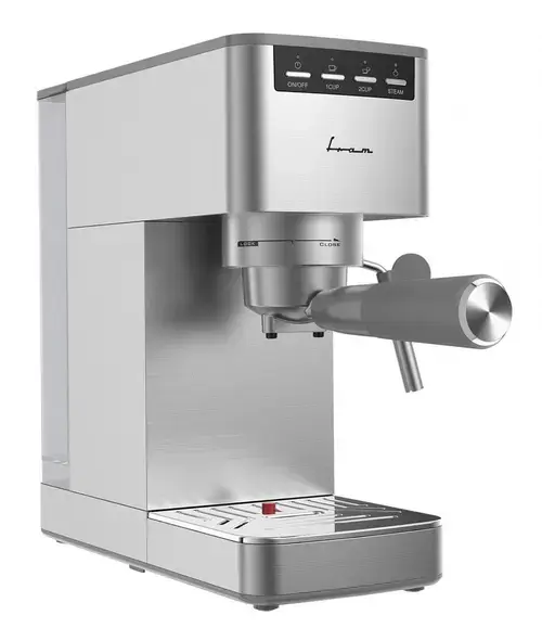 Espressor manual Fram FEM-D15SS, 1350 W, Rezervor 1.2 l, Sistem de spumare, 15 bar, Inox (Argintiu)