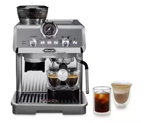 Espressor Semi-Automat De’Longhi EC9255.M La Specialista Arte Evo, 1450 W, Tehnologia Cold Extraction, 8 grade macinare, 15 bar, 1.7 L (Argintiu)