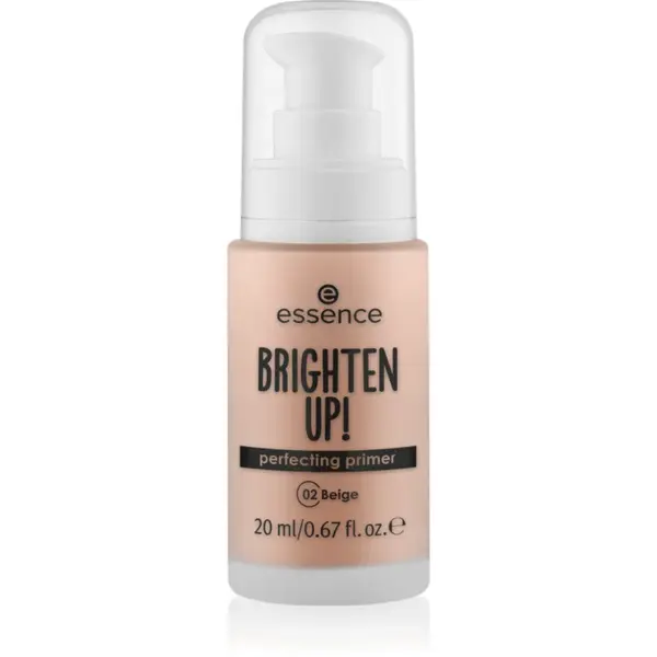 essence BRIGHTEN UP! Perfecting Primer Primer lichid sub machiaj culoare 02 Beige 20 ml