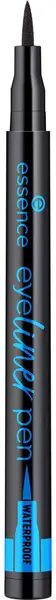 Essence Creion de ochi rezistent la apă cu un vârf fin de pâslă, Black, 1 ml