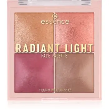 essence Radiant Light paletă cu iluminatoare și farduri de obraz