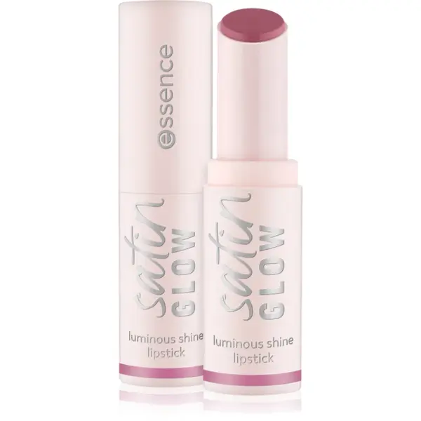 essence satin GLOW ruj cremos cu finisaj satinat culoare 04 Let´s Get Mauvin 3.5 g