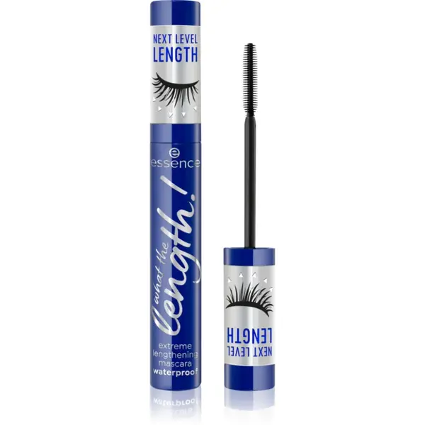 essence What The Length! rimel pentru alungire rezistent la apă culoare 02 Black Waterproof 10 ml