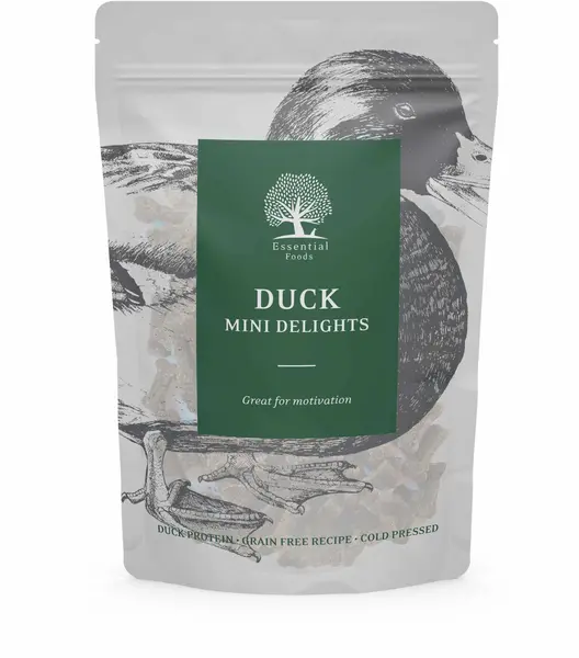 ESSENTIAL DUCK MINI Recompense pentru câini, cu Raţă 100g