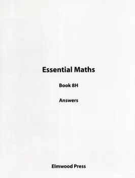 Essential Maths Book 8H Answers, Paperback/Michael White
