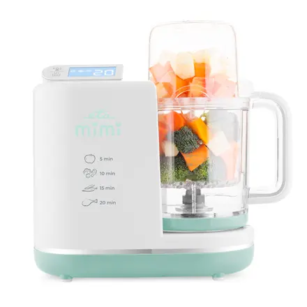 Eta Aparat de gatit cu aburi pentru bebelusi 6 in 1 ETA MIMI 4306 90000, 700 W, 2 trepte de viteza, 0.9 litri, tritan fara BPA, LCD