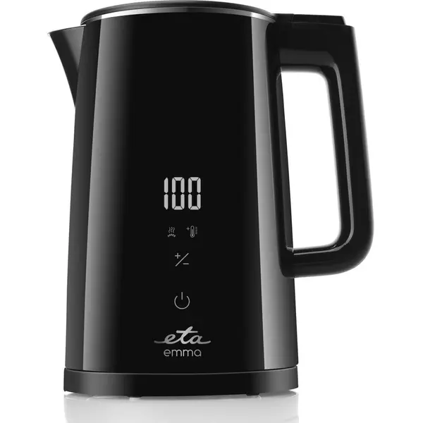Eta Fierbator electric Eta Emma 5595 90000, 2200 W, 1.5 L, pereti dubli, 40 - 100 ° C, afisaj LED, otel inoxidabil, Negru