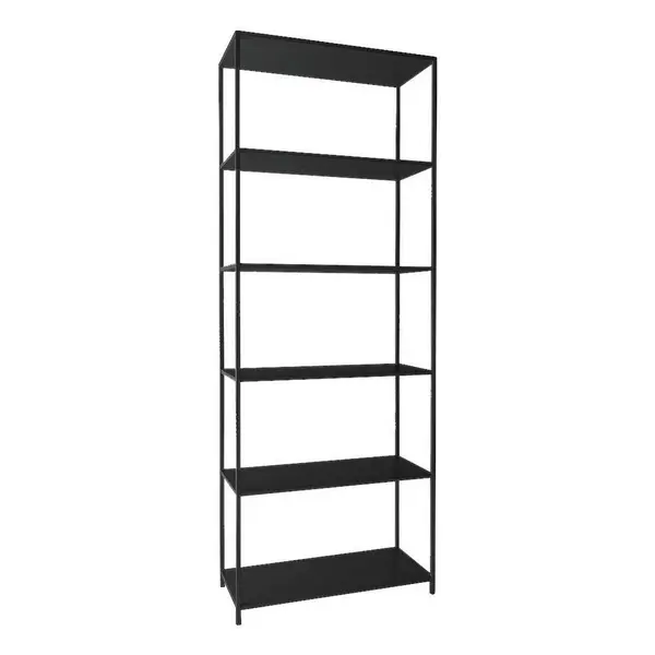 Etajeră, 69,5/185/30 cm, negru,