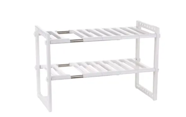 Etajera ajustabila cu doua rafturi de pus sub chiuveta 50 pana la 70 cm