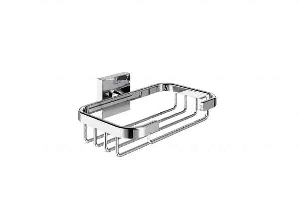 Etajera baie Roca Cubica A816826001, montare pe perete, 150 x 110 mm, metal, Crom