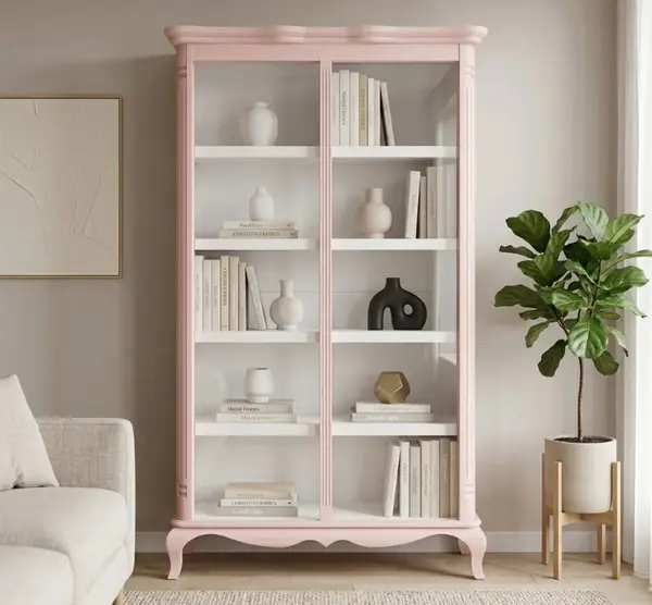 Etajera 'Chic' cu finisaj Misty Rose / White