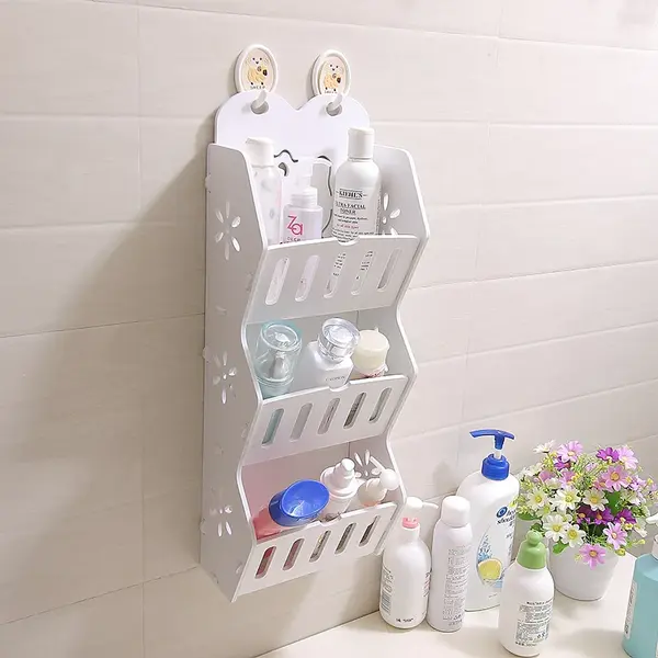Etajera din PVC cu 3 rafturi, pentru baie