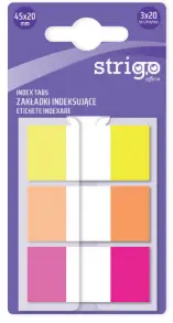 Etichete Indexare Strigo 3 20 File, 45 20 mm, Neon