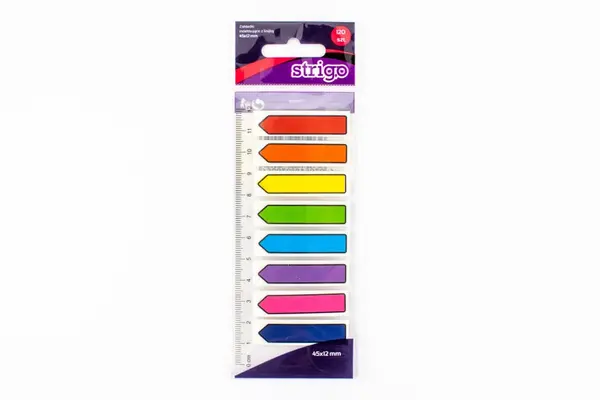 Etichete Indexare Strigo Adezive, 8 Paduri, 120 File, Neon, 45A 12 mm