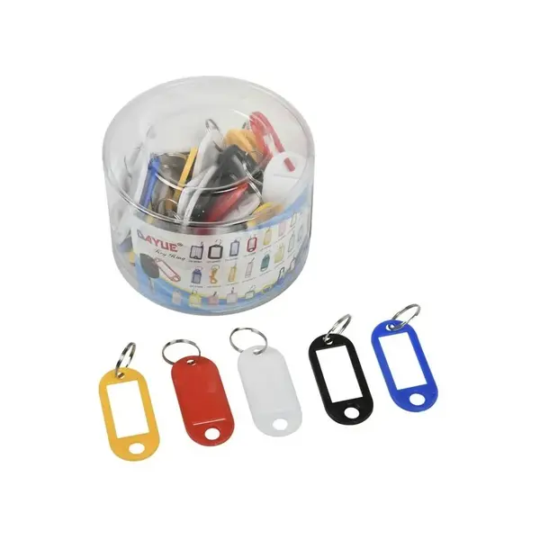 Etichete pentru chei Office Cover 1001, plastic, set 50 bucati, diverse culori