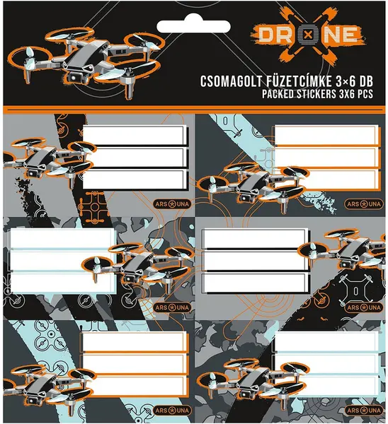 Etichete școlare Ars Una Drone X - 18 bucăți