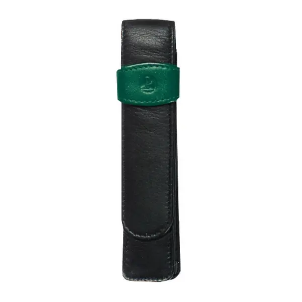 Etui din piele, pentru 1 instrument de scris, TG12 negru-verde, Pelikan
