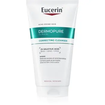 Eucerin DermoPure Clinical Correcting Cleanser gel exfoliant de curatare pentru fata si corp