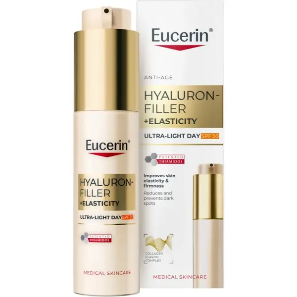 Eucerin Hyaluron-Filler + Elasticity crema de zi usoara SPF 50 50 ml