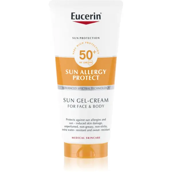 Eucerin Sun Allergy Protect gel de protectie cremoasa pentru fata si corp SPF 50+ 200 ml