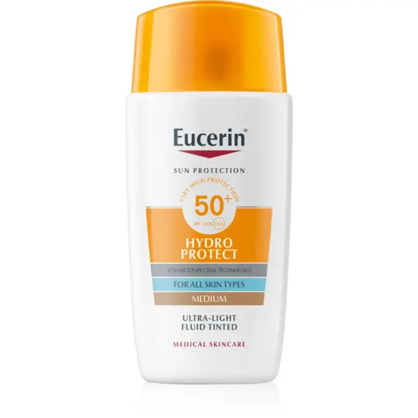 Eucerin Sun Hydro Protect fluid pentru tonifierea bronzului SPF 50+ culoare Medium 50 ml