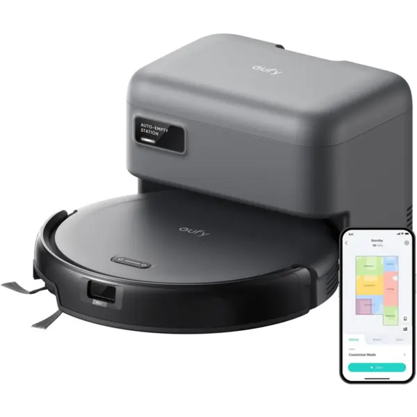 eufy Aspirator robot Eufy Robot Vacuum C10, 4000 Pa, Navigatie Lidar, Sac de praf de 3L, Autonomie de 120 de min, Gri