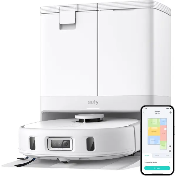 eufy Aspirator robot eufy X10 Pro Omni, 8000 Pa, Mop rotativ, Statie Omni