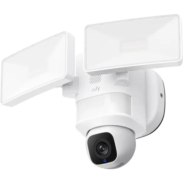 eufy Camera supraveghere eufy Floodlight E30, Wireless, 2K HD, Supraveghere 360, 2.4 GHz Wi-Fi, Alb