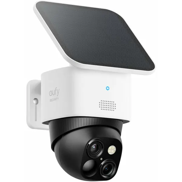 eufy Camera Supraveghere Video Eufy SoloCam S340, Wireless, Panou Solar, Dual Camera, Pan and Tilt, Supraveghere 360, 2.4 GHz Wi-Fi, Alb