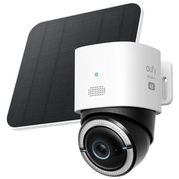 eufy CCamera de supraveghere eufy S330 4G LTE Cam, 4K UHD Pan/Tilt, AI, Panou Solar