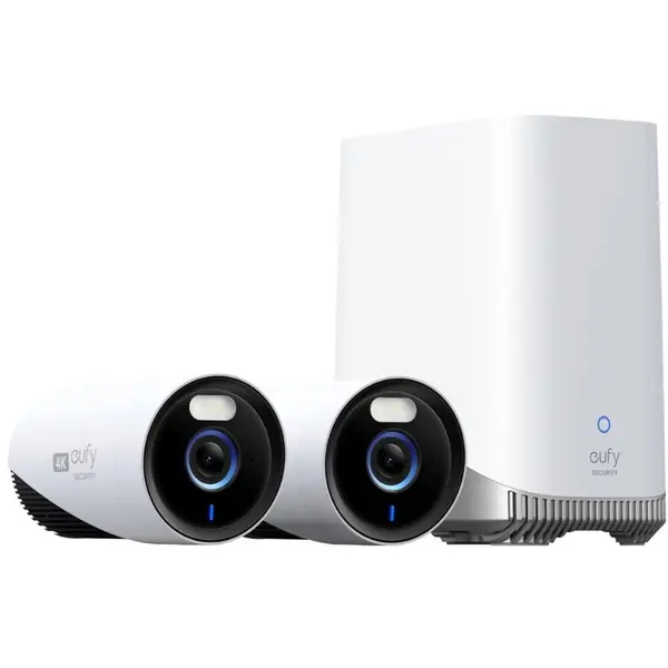 eufy Kit supraveghere video eufy eufyCam E330 (Professional), 4K Ultra HD, Stocare 16GB + extensibila, AI BionicMind