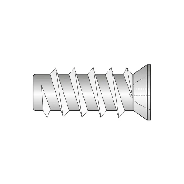Eurosurub Cap Ingropat O7 Mm Filet Rar (pentru Sine Glisante) Otel Zincat-L 9