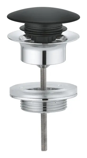 Evacuare push to open Grohe, waste set, lungime ajustabila, negru