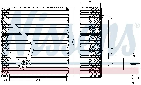 Evaporator aer conditionat potrivit HYUNDAI TUCSON 2.7 08.04-11.10
