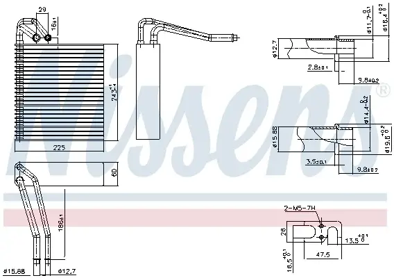 Evaporator aer conditionat potrivit MERCEDES A (W169), B SPORTS TOURER (W245) 1.5-Electric 09.04-06.12