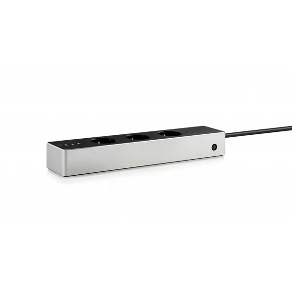 EVE Prelungitor inteligent Eve Energy Strip, 3 prize, Wi-Fi, compatibil Apple Home Kit, Negru-Gri